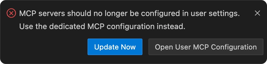 Screenshot of the VS Code MCP move prompt